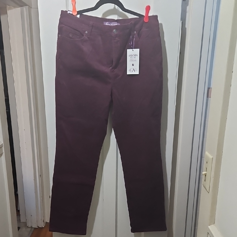 Gloria Vanderbilt Purple Straight Leg Jeans 16